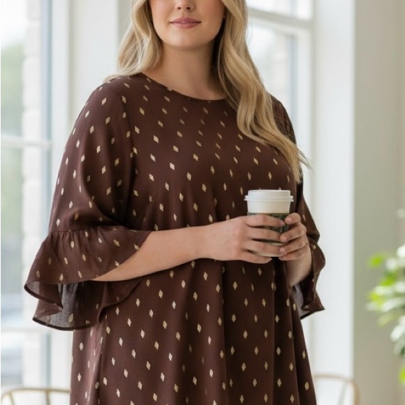 NWT Torrid Abbey Georgette Ruffle Sleeve Blouse Size 2 (2X - Picture 2 of 5